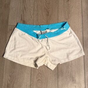 Puma Women's White and Blue Shorts Size Size L